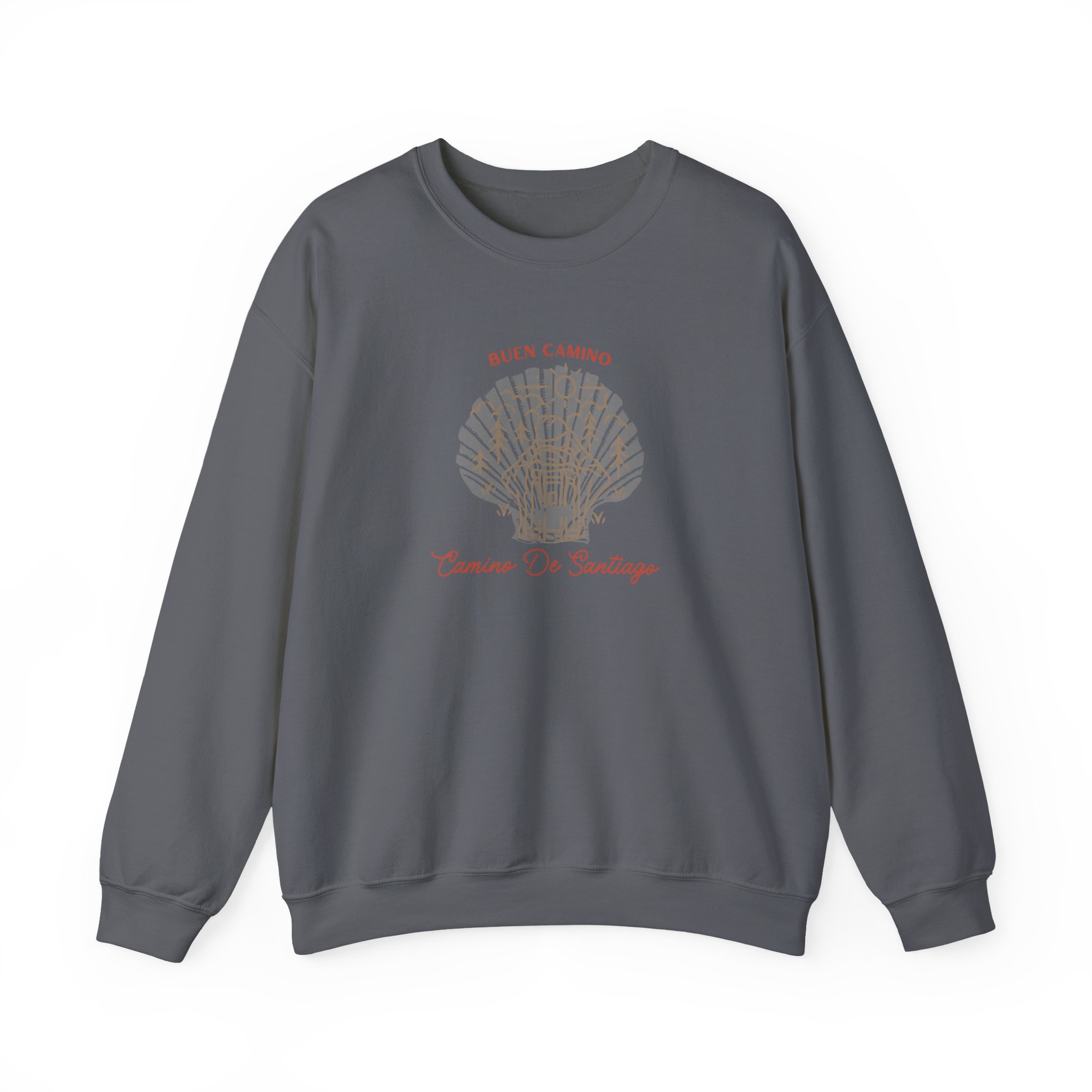 Camino de Santiago – "Rustic Scallop Journey" Classic Heavy Blend Crewneck Sweatshirt - Imagen 6