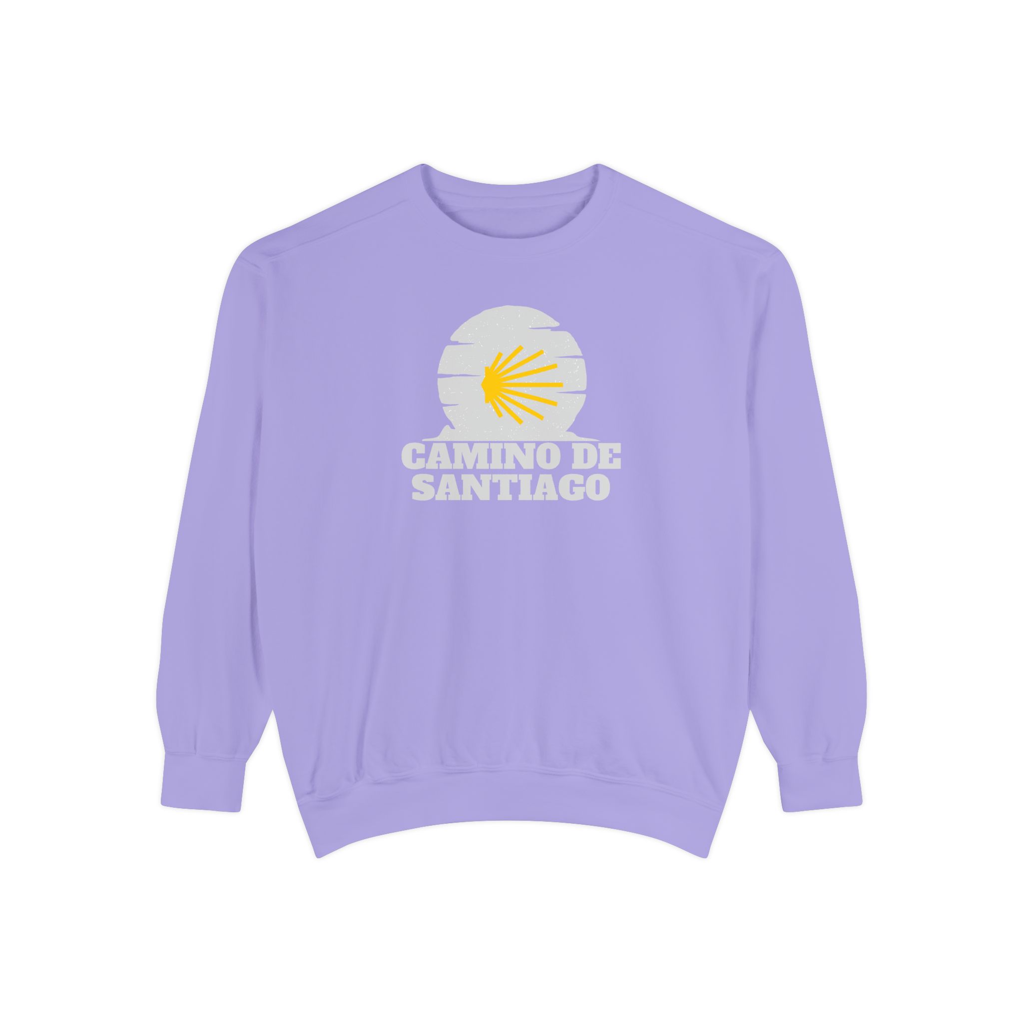Camino de Santiago – "Sunburst Shell" Vintage Garment-Dyed Sweatshirt - Imagen 11