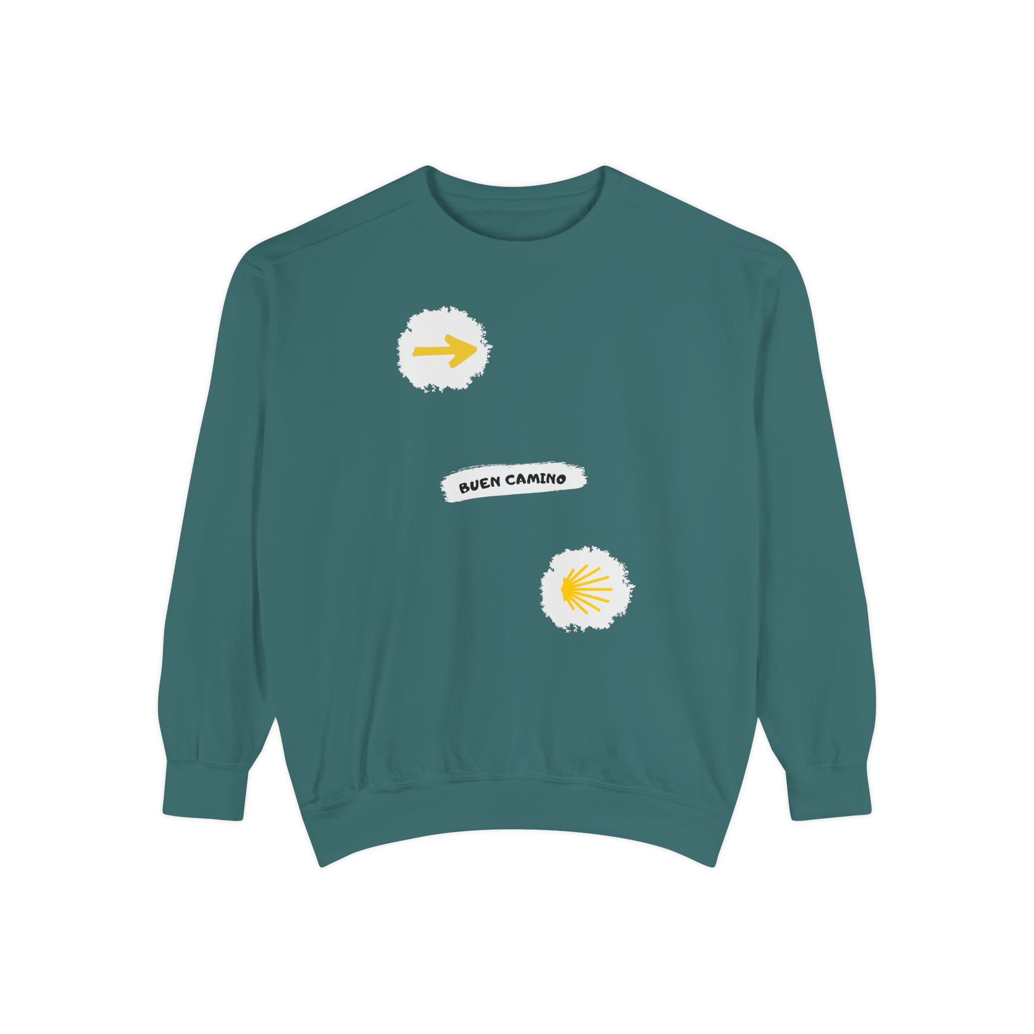 Camino de Santiago – "Urban Stencil" Vintage Garment-Dyed Sweatshirt - Imagen 2