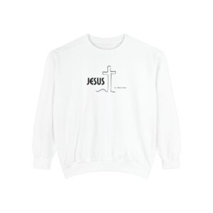 Jesus is the Way – "Continuous Path" Vintage Garment-Dyed Sweatshirt