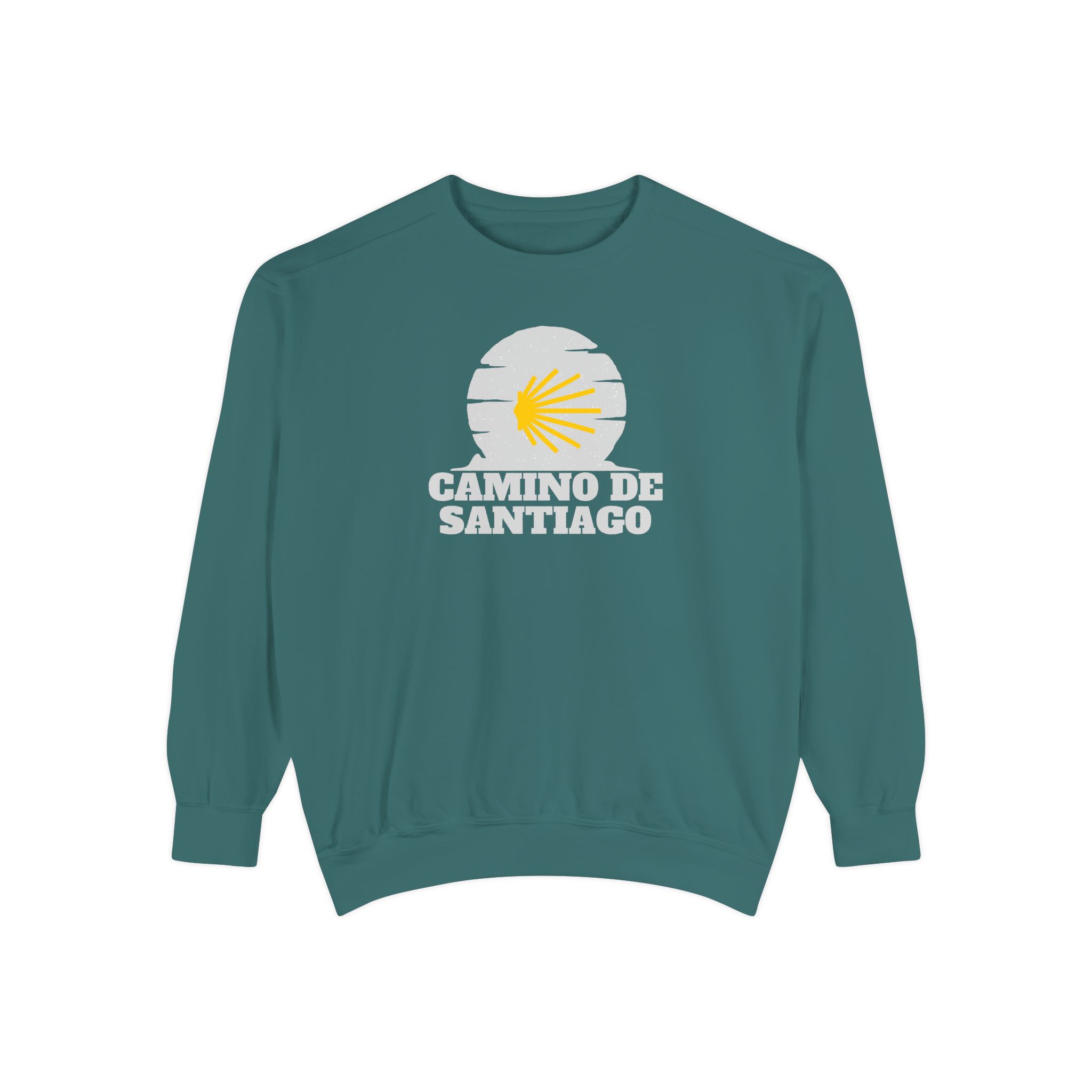 Camino de Santiago – "Sunburst Shell" Vintage Garment-Dyed Sweatshirt - Imagen 8