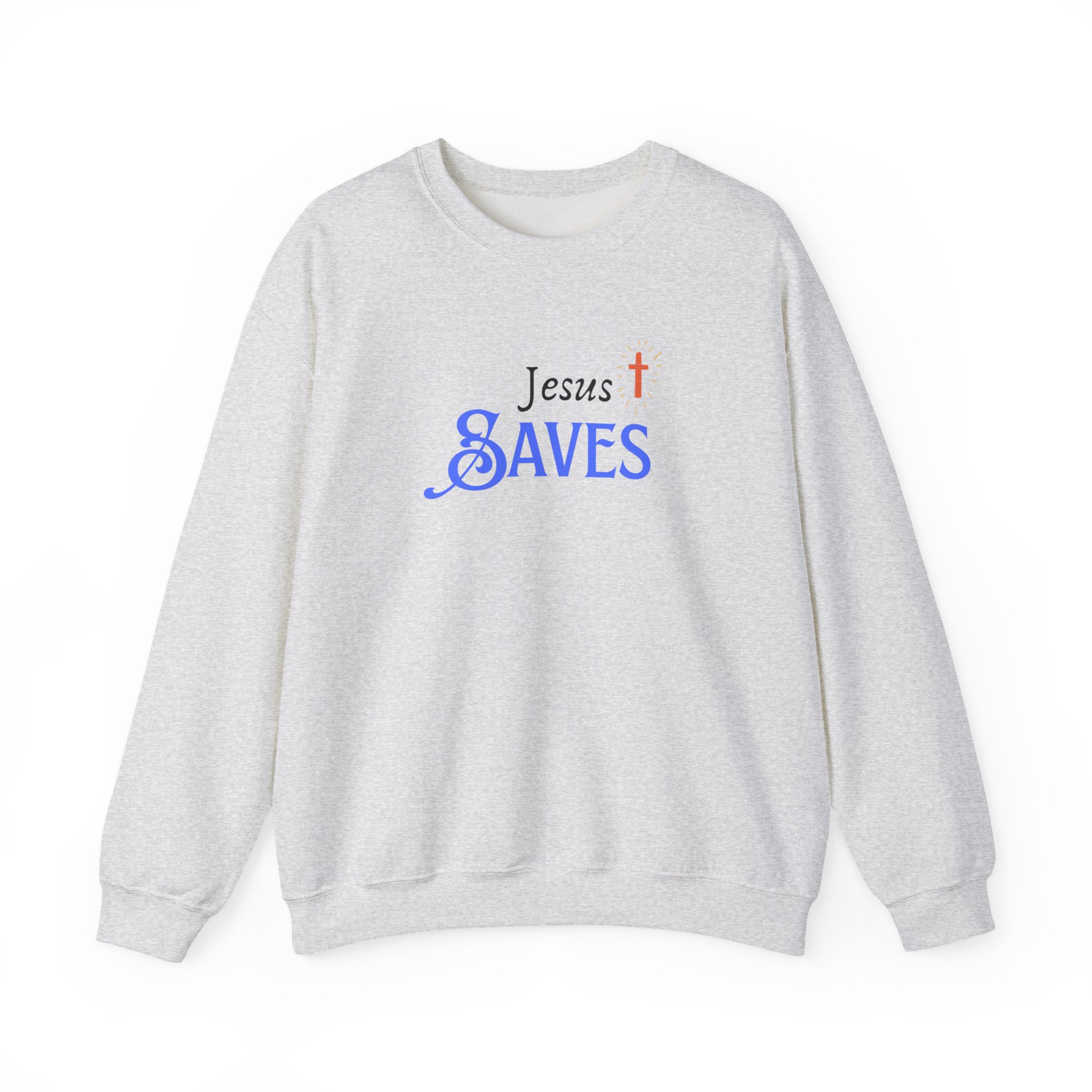Jesus Saves – "Radiant Hope" Classic Heavy Blend Crewneck Sweatshirt - Imagen 2