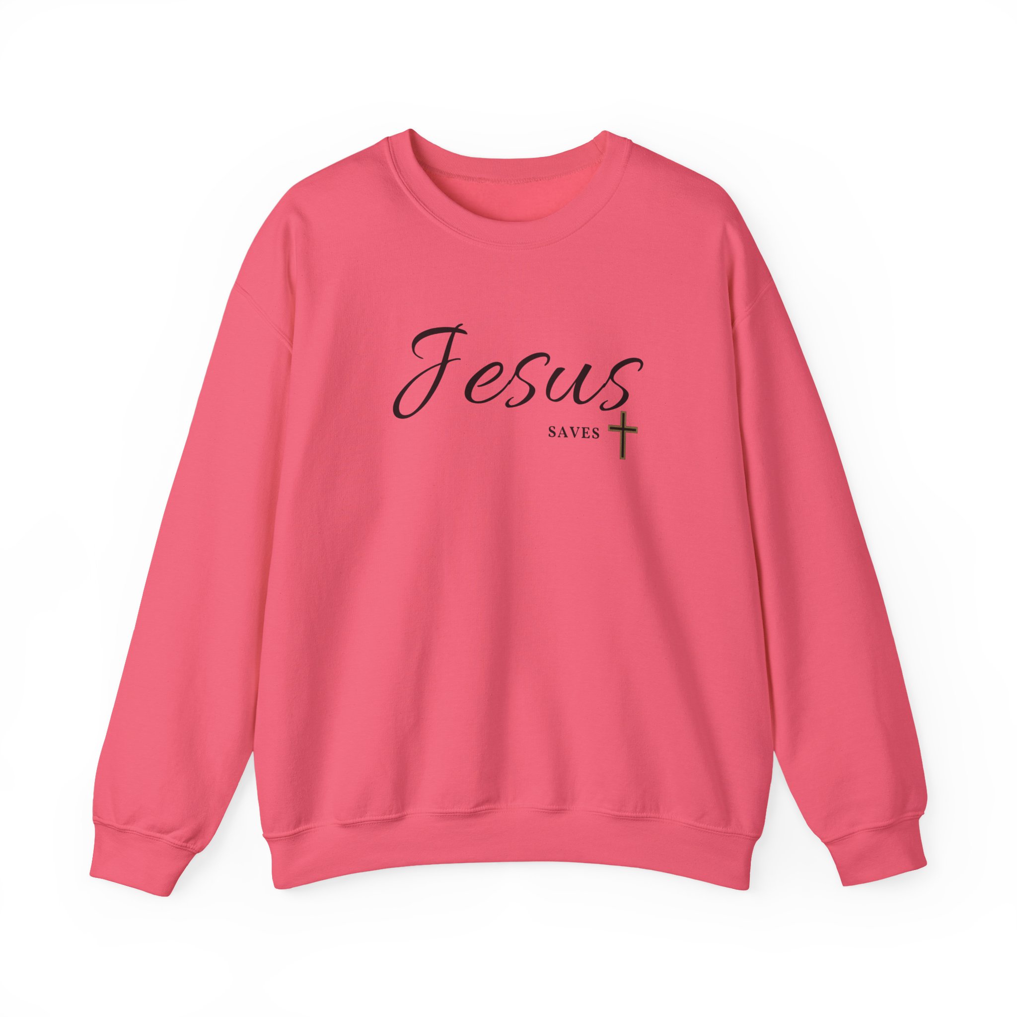 Jesus Saves – "Golden Grace" Classic Heavy Blend Crewneck Sweatshirt - Imagen 2