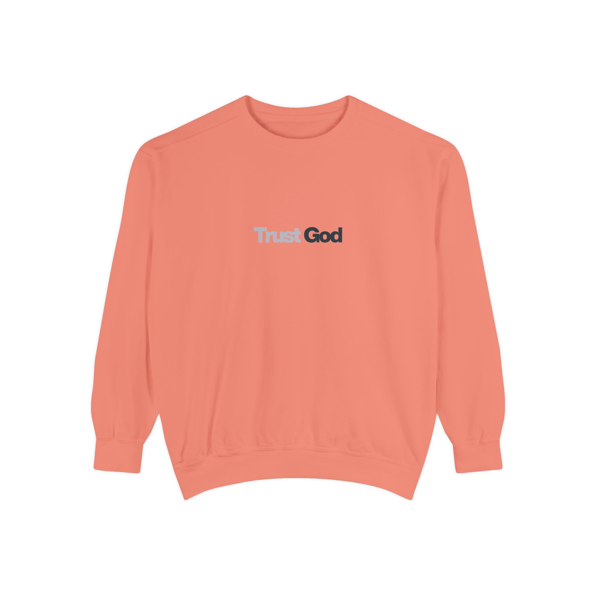 Trust God – "Radiant Cross" Vintage Garment-Dyed Sweatshirt - Imagen 7