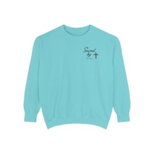 Saved by Grace – "Rustic Cross" Vintage Garment-Dyed Sweatshirt