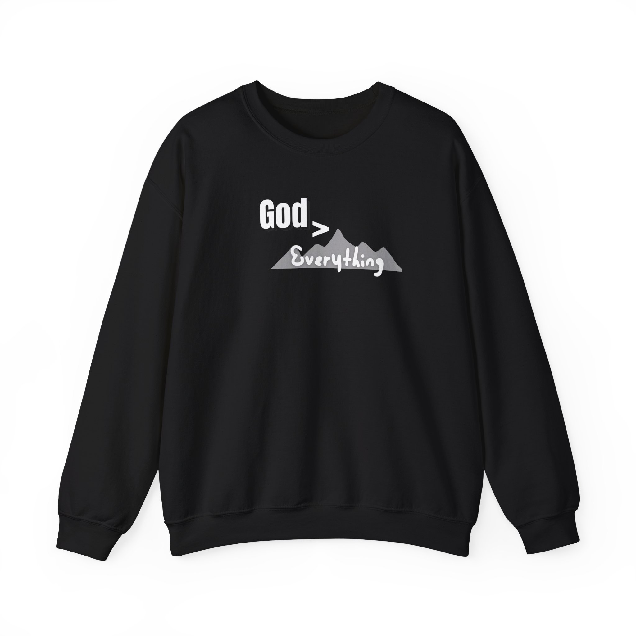 God is Greater – "Mountain Peak" Classic Heavy Blend Crewneck Sweatshirt - Imagen 10