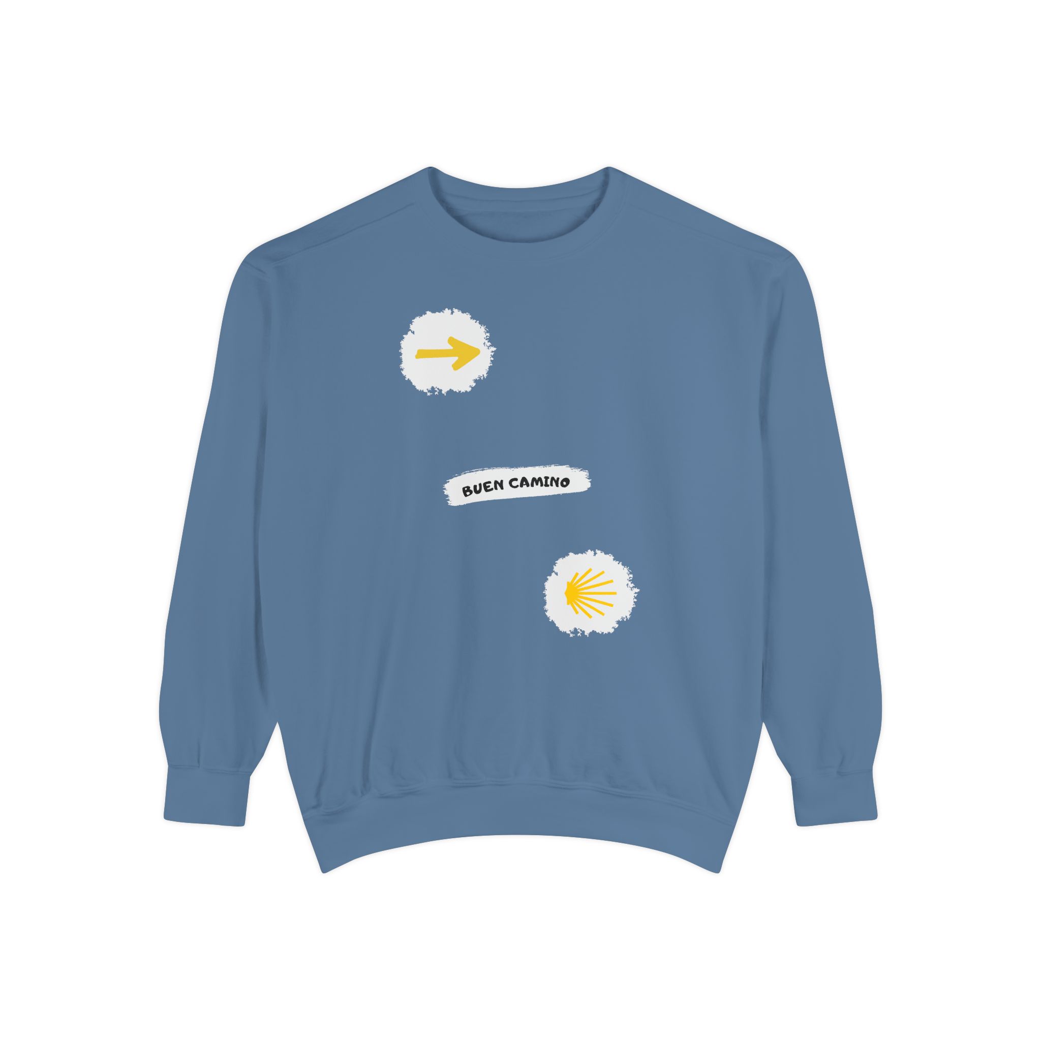 Camino de Santiago – "Urban Stencil" Vintage Garment-Dyed Sweatshirt - Imagen 9