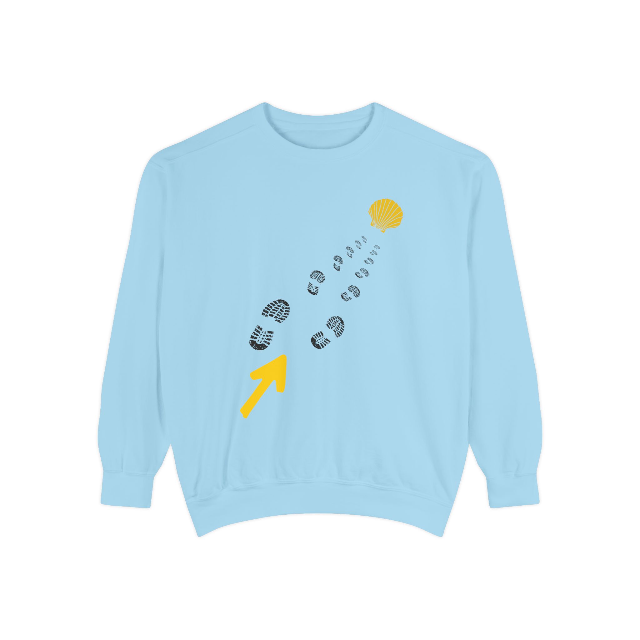 Camino de Santiago – "The Straight Path" Perspective Garment-Dyed Sweatshirt - Imagen 3