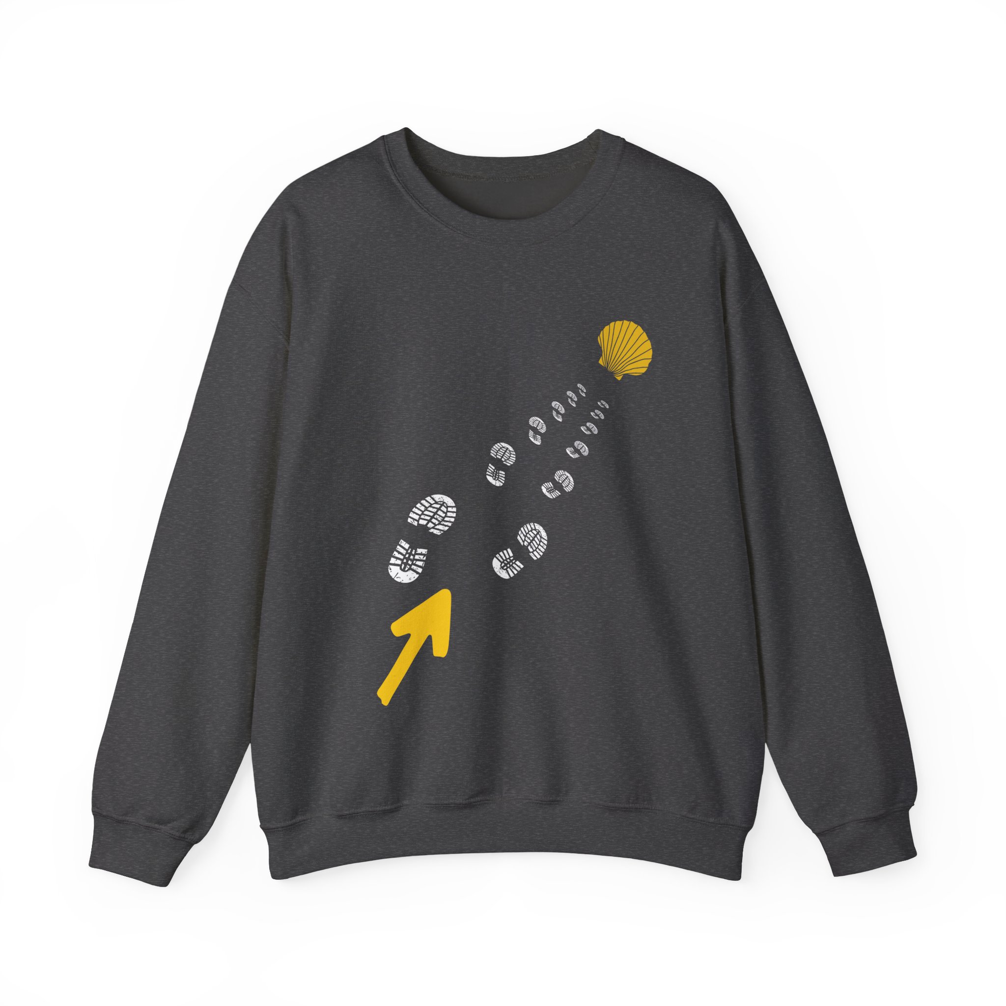 Camino de Santiago – "The Straight Path" Perspective Heavy Blend Crewneck Sweatshirt - Imagen 7