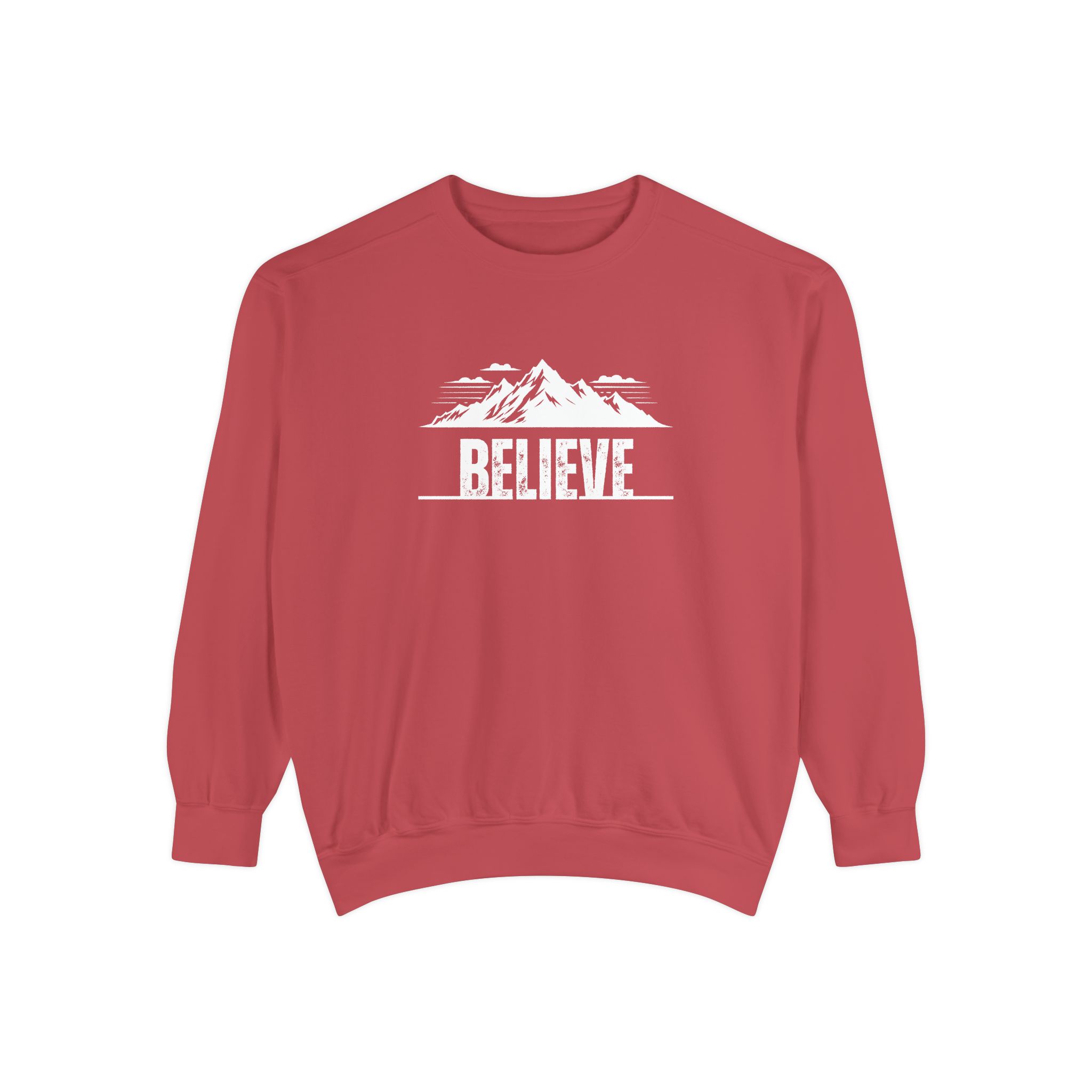 Believe – "The Mountain Summit" Vintage Garment-Dyed Sweatshirt - Imagen 4