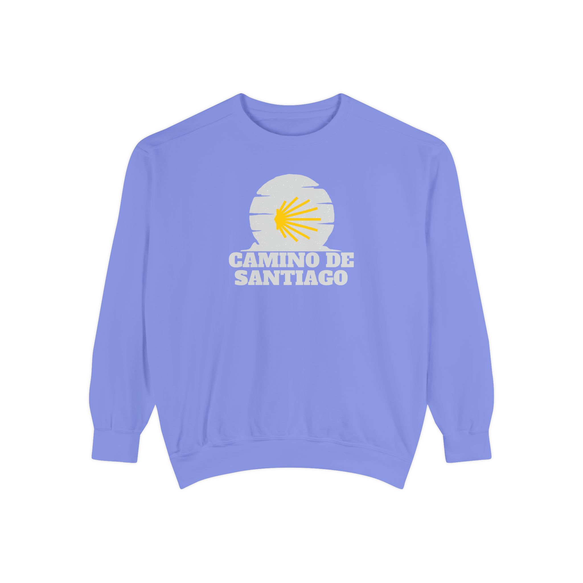 Camino de Santiago – "Sunburst Shell" Vintage Garment-Dyed Sweatshirt - Imagen 4