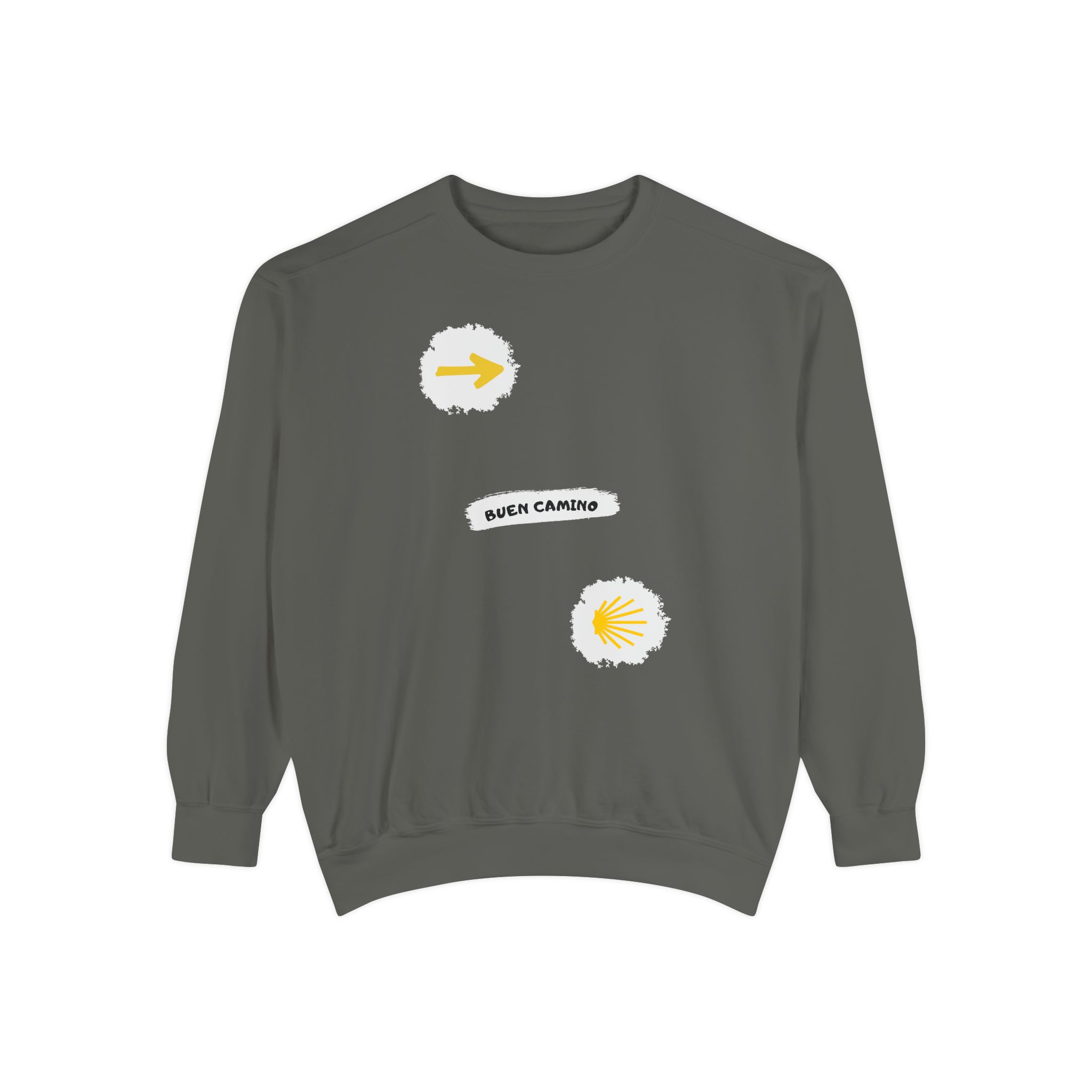 Camino de Santiago – "Urban Stencil" Vintage Garment-Dyed Sweatshirt - Imagen 3