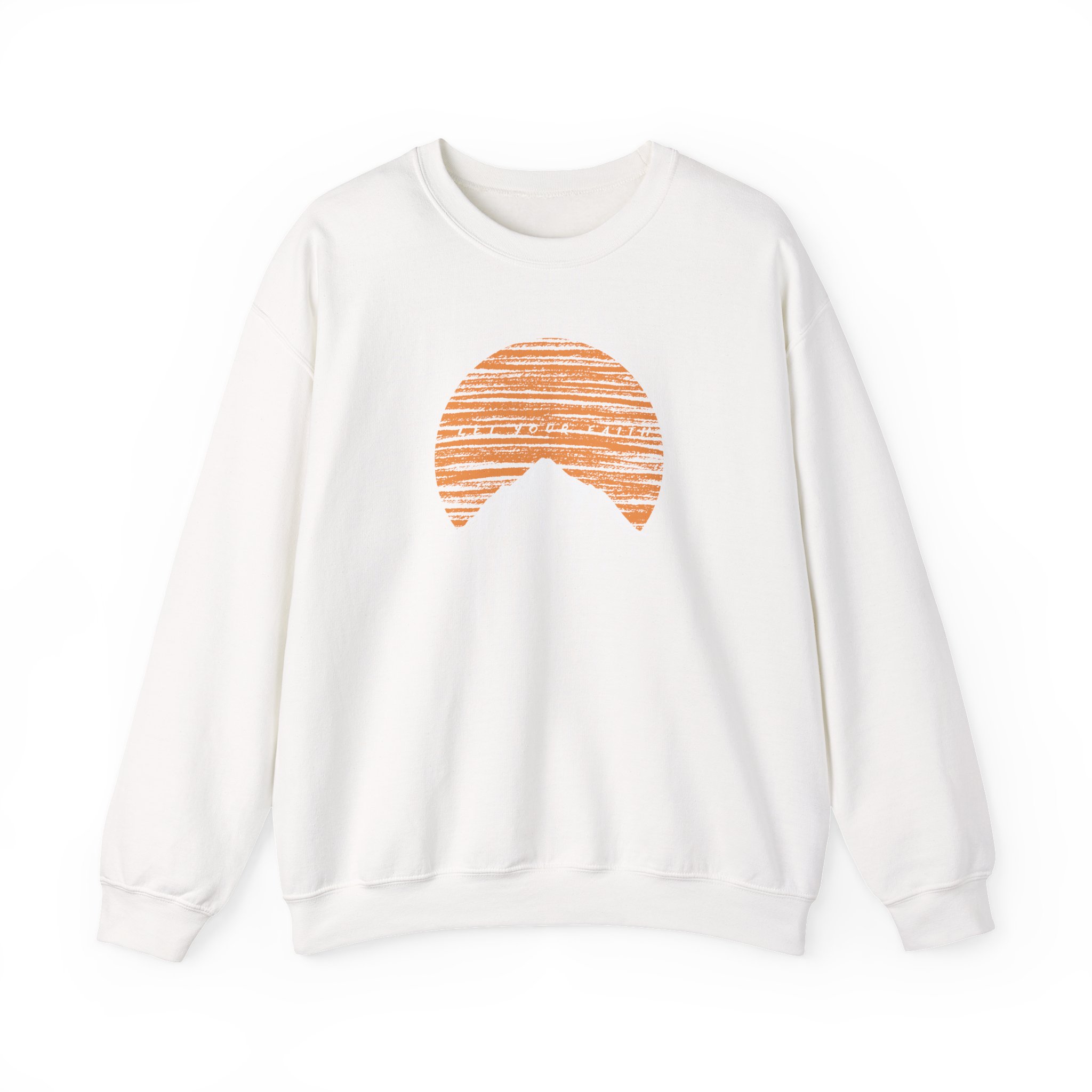 Faith Over Fear – "Sunset Summit" Classic Heavy Blend Crewneck Sweatshirt - Imagen 10