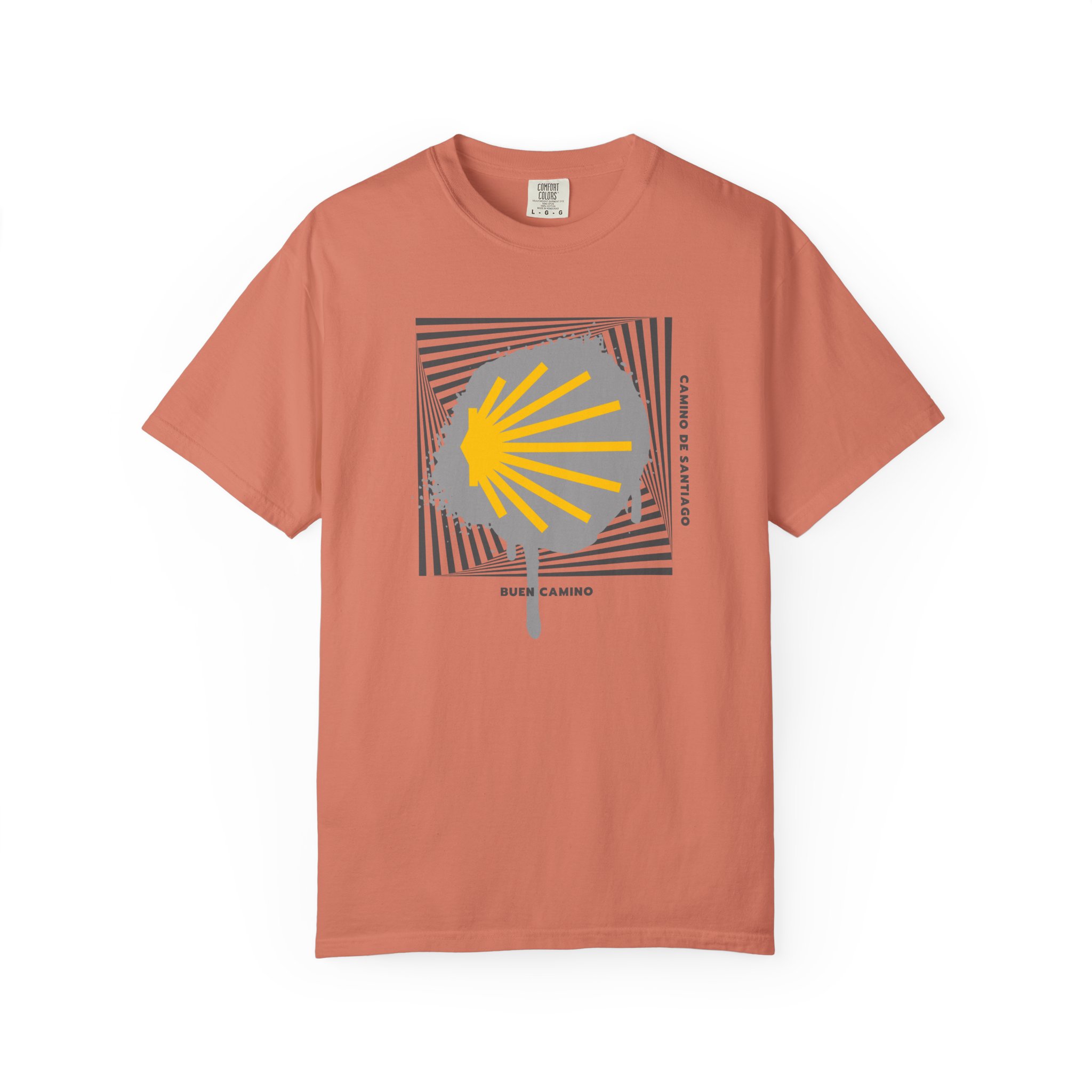 Camino de Santiago – "Stencil Way" Urban Graffiti Comfort Colors T-Shirt - Imagen 3