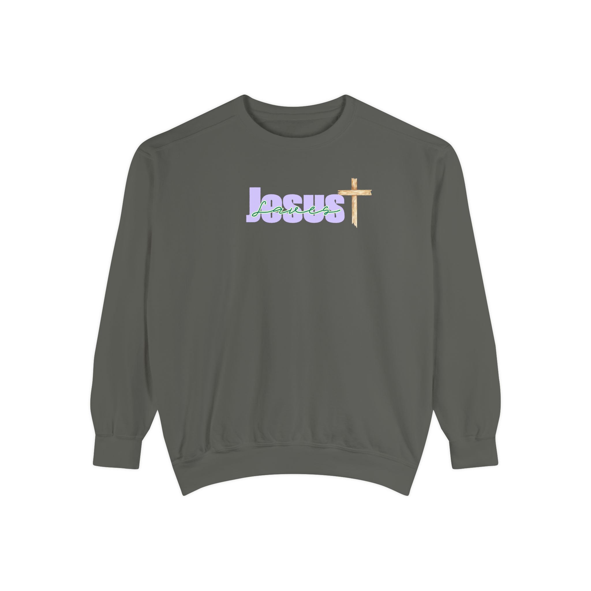 Jesus Saves – "Organic Wood" Vintage Garment-Dyed Sweatshirt