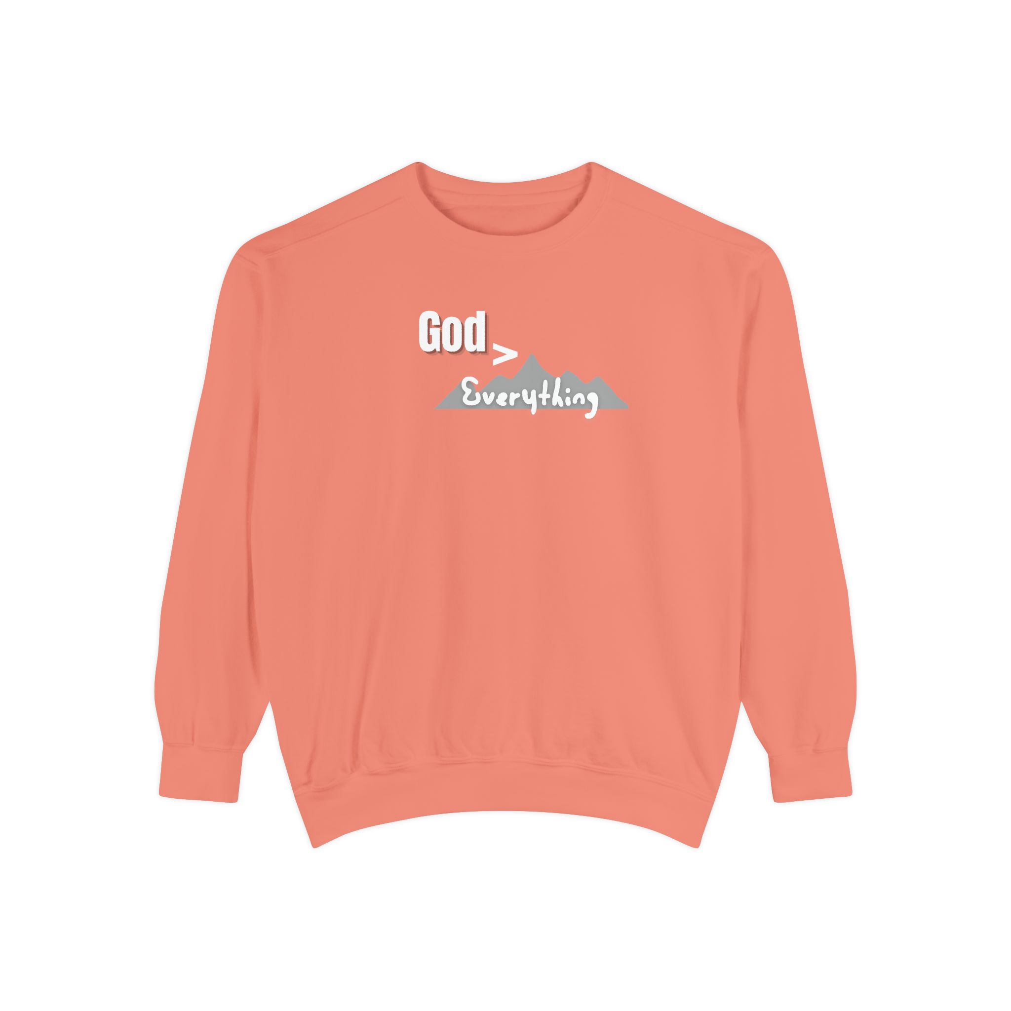 God is Greater – "Mountain Peak" Vintage Garment-Dyed Sweatshirt - Imagen 3