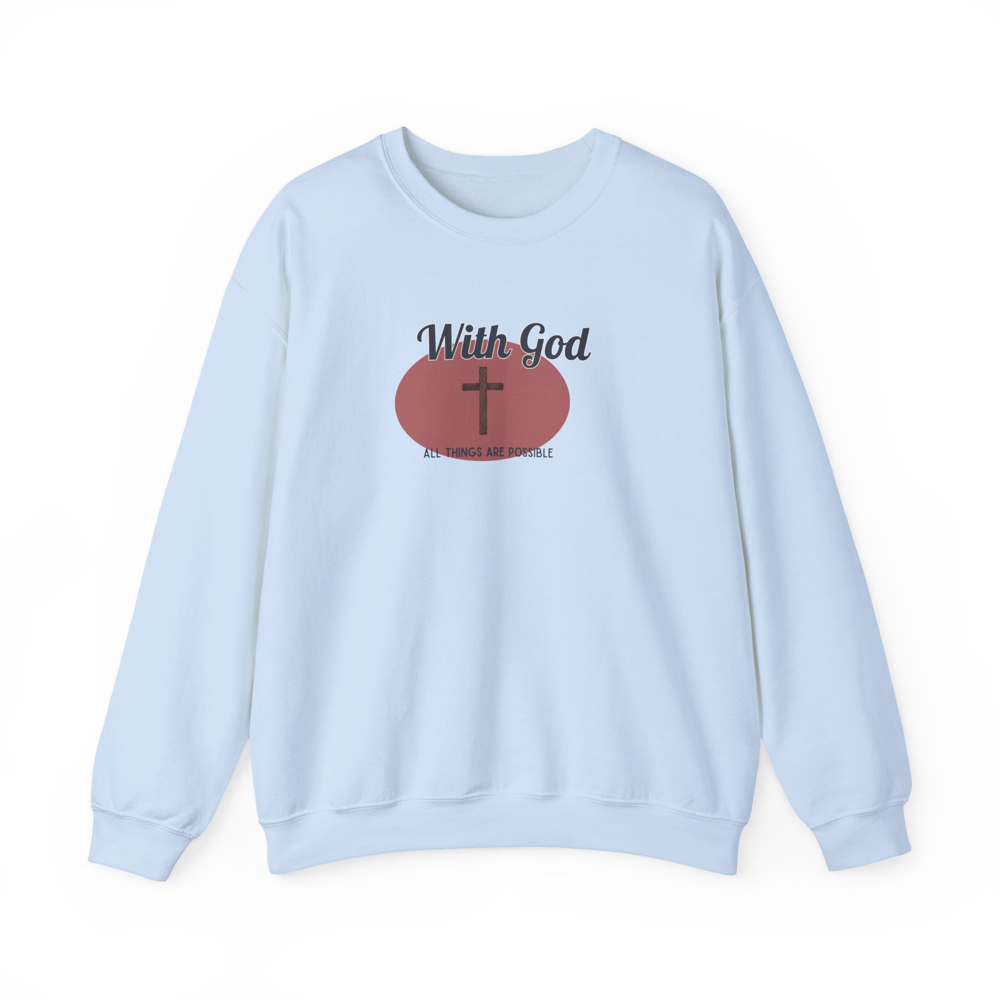 With God All Things Are Possible – "Earthy Heritage" Classic Heavy Blend Crewneck Sweatshirt - Imagen 6