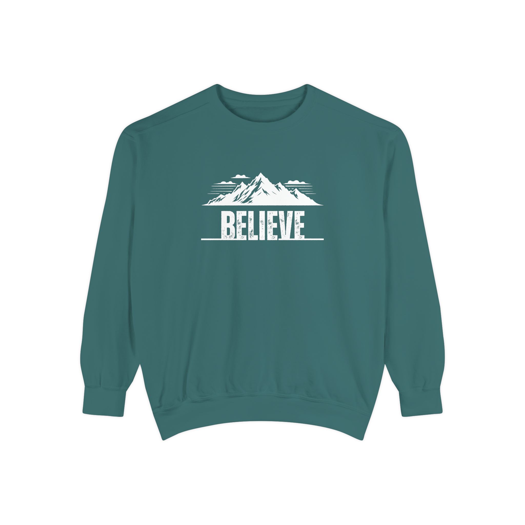 Believe – "The Mountain Summit" Vintage Garment-Dyed Sweatshirt - Imagen 2