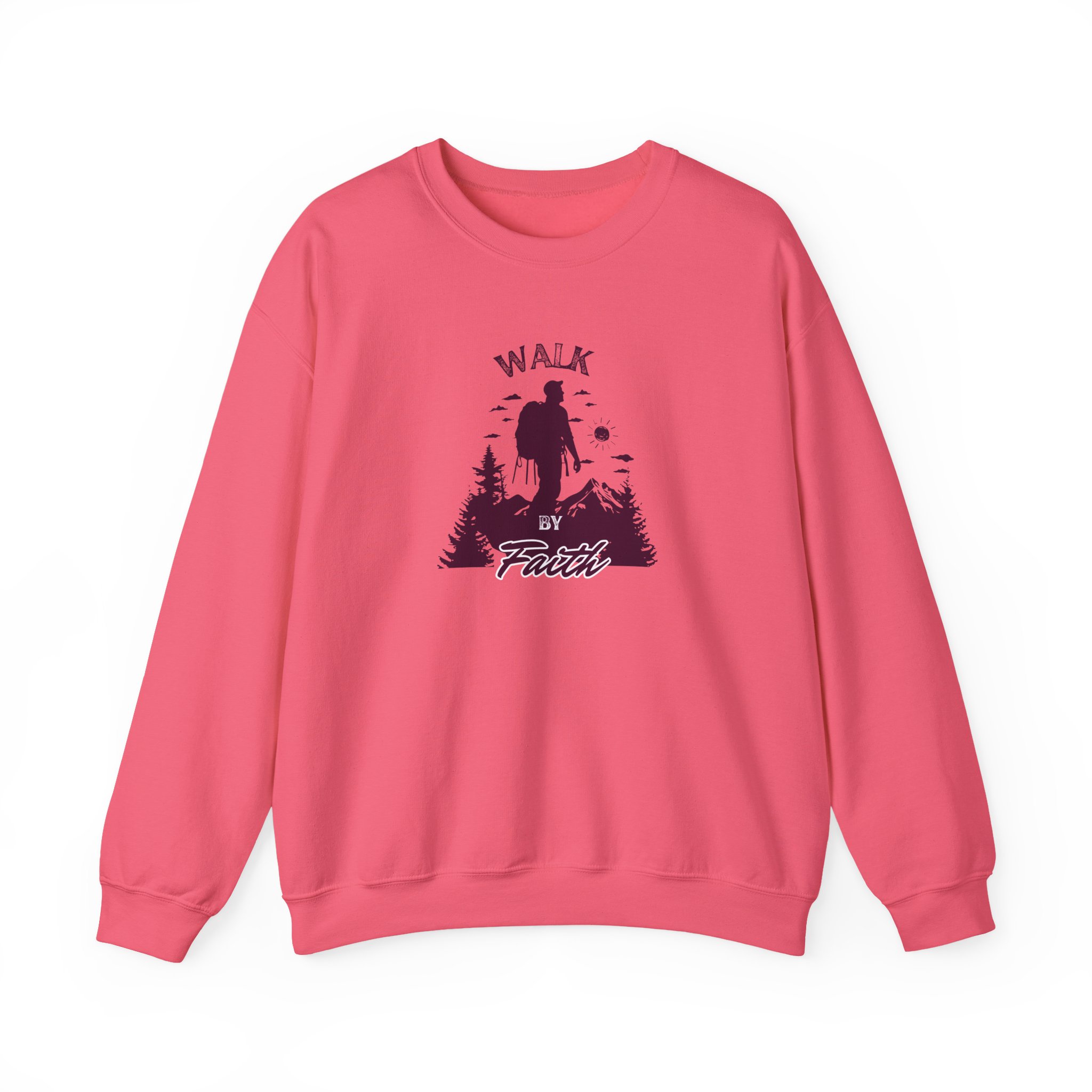 Walk by Faith – "Mountain Journey" Classic Heavy Blend Crewneck Sweatshirt - Imagen 5