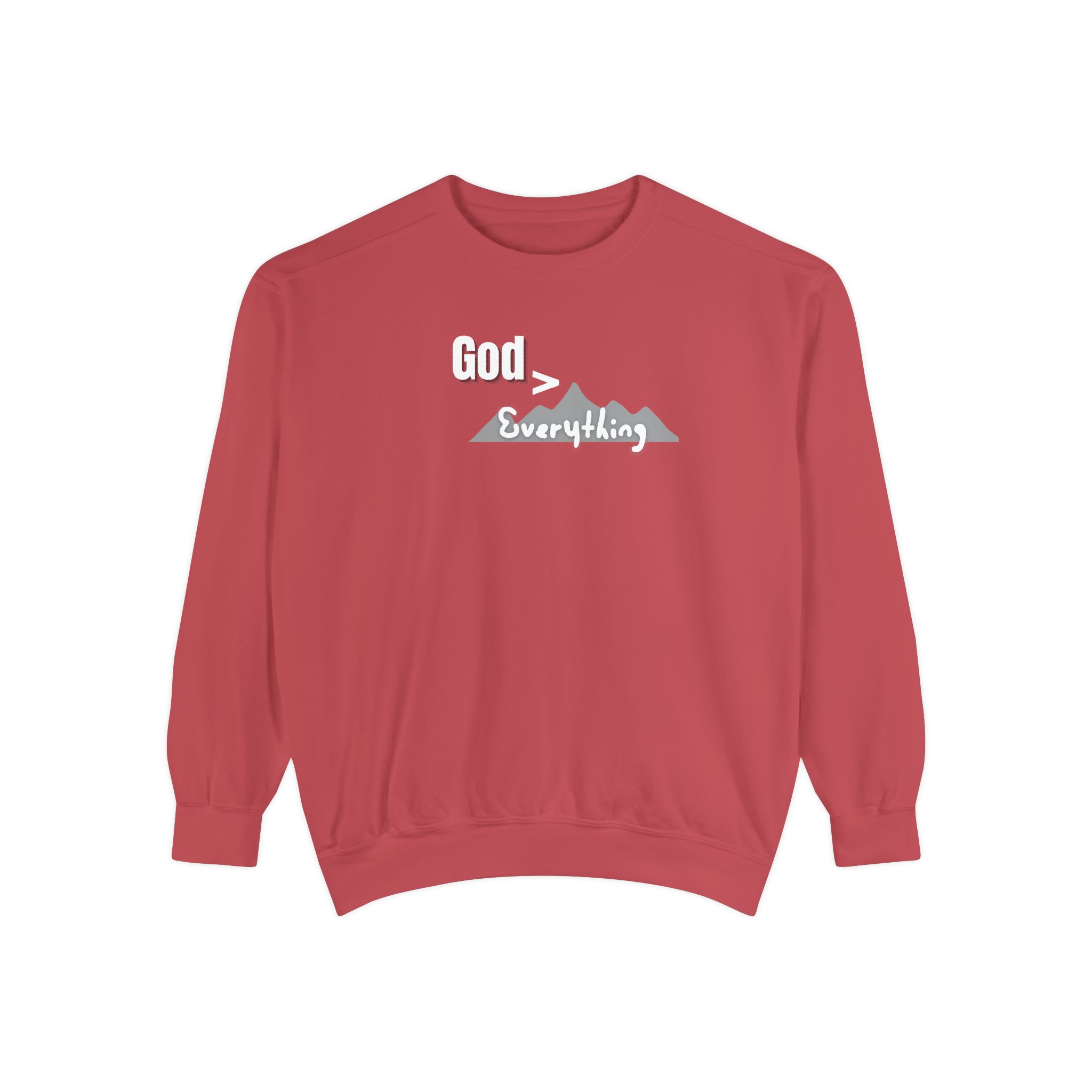 God is Greater – "Mountain Peak" Vintage Garment-Dyed Sweatshirt - Imagen 9