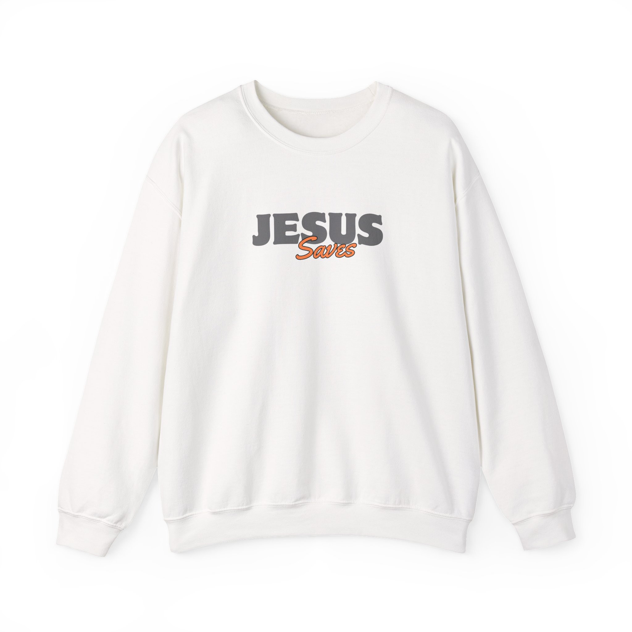 Jesus Saves – "Retro Bubble" Classic Heavy Blend Crewneck Sweatshirt - Imagen 3