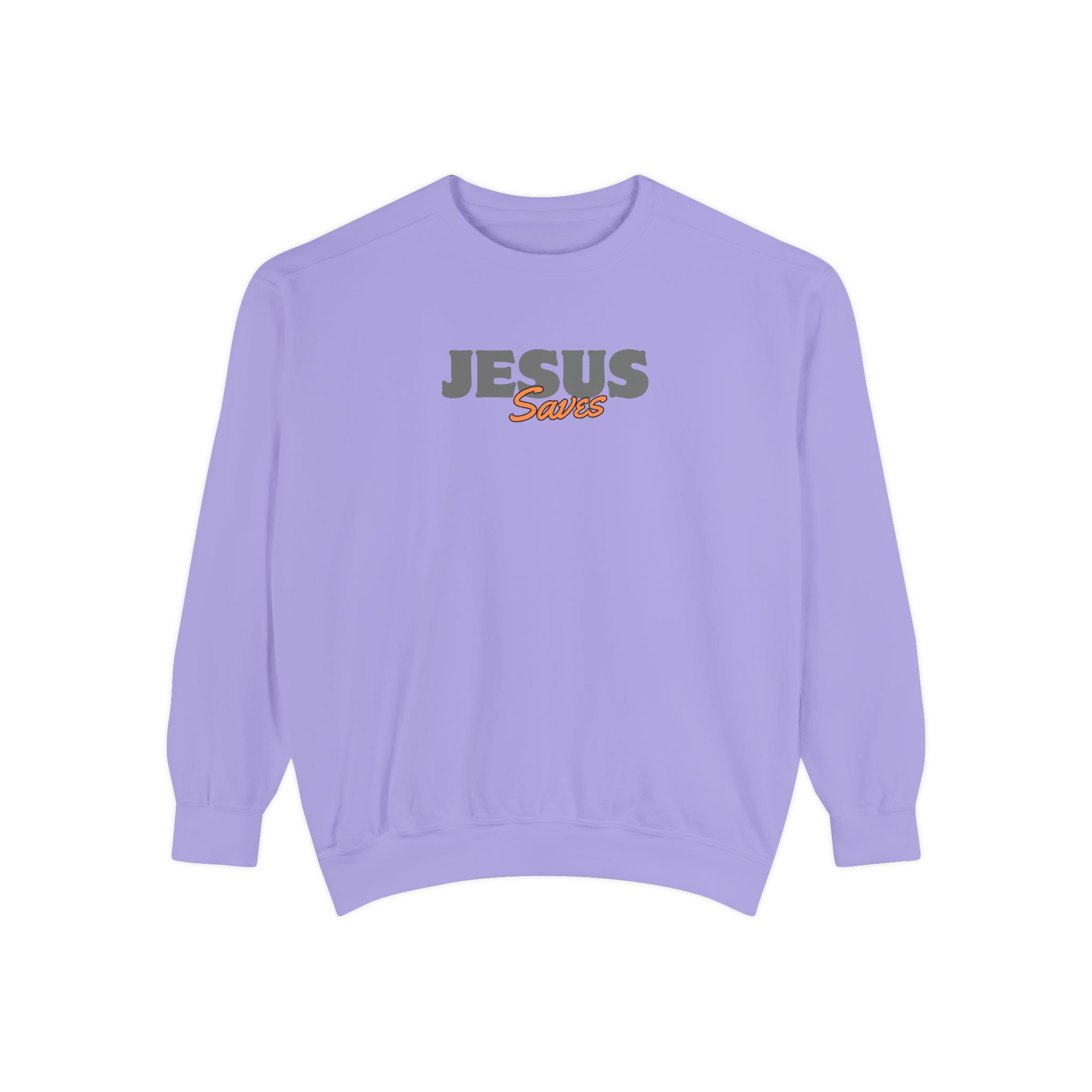 Jesus Saves – "Retro Bubble" Vintage Garment-Dyed Sweatshirt - Imagen 8