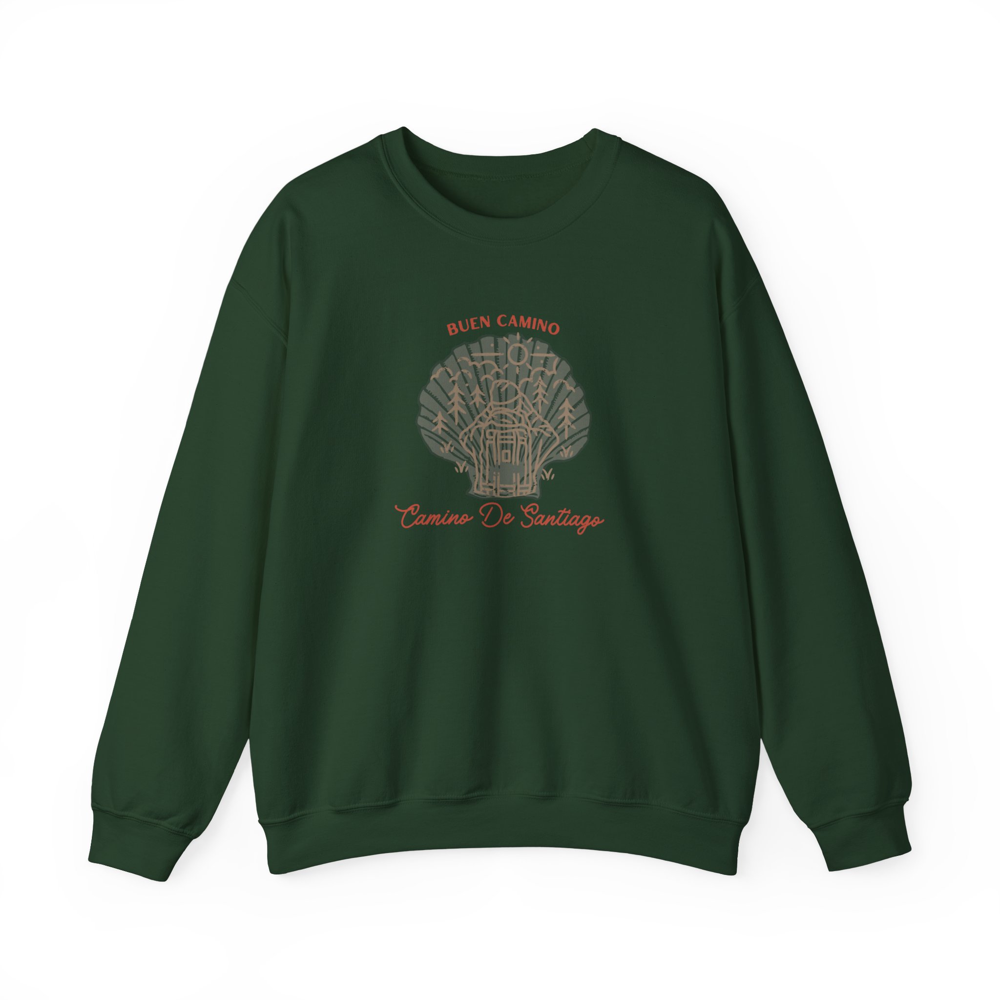 Camino de Santiago – "Rustic Scallop Journey" Classic Heavy Blend Crewneck Sweatshirt - Imagen 11