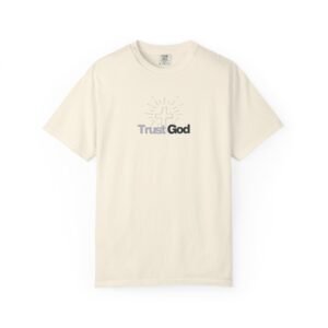 Trust God Radiant Cross Comfort Colors Tee